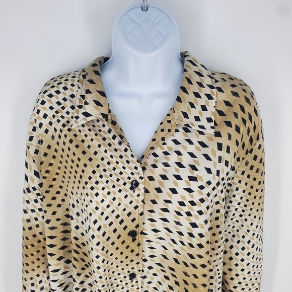 Notations Women's Blouse 3/4 Sleeves Women Size 1X  Button Up Shirt - Picture 6 of 6